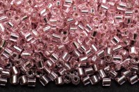 Бисер чешский PRECIOSA рубка 9/0 08273 розовый, серебряная линия внутри, 50г
