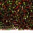 Бисер чешский PRECIOSA рубка 10/0 57797 зелено-красный, серебряная линия внутри, 50г - Бисер чешский PRECIOSA рубка 10/0 57797 зелено-красный, серебряная линия внутри, 50г