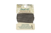 Шнур вощеный Beadsmith, толщина 1мм, длина 13,5м, цвет серый, полиэфир, 53-031, 1шт