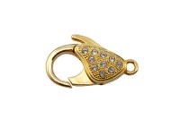 Замок-карабин 27х16мм Elegant elements, сплав металлов, позолота, 07-172, 1шт