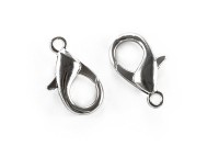 ОПТ Замок карабин 14х8мм, отверстие 1,5мм, цвет платина, сплав металлов, 07-035-опт, 50шт