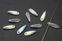 Бусины Dagger beads 11х3мм, отверстие 0,8мм, цвет 00030/28773 Crystal Full AB, матовый, 736-119, 10шт