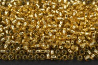 Бисер японский TOHO круглый 11/0 #0022 светлый топаз, серебряная линия внутри, 10 грамм