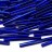 Бисер чешский PRECIOSA стеклярус 37100 30мм синий, серебряная линия внутри, 50г - Бисер чешский PRECIOSA стеклярус 37100 30мм синий, серебряная линия внутри, 50г