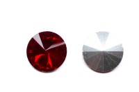 Кристалл Риволи 18мм, цвет красный, стекло, 26-015, 2шт