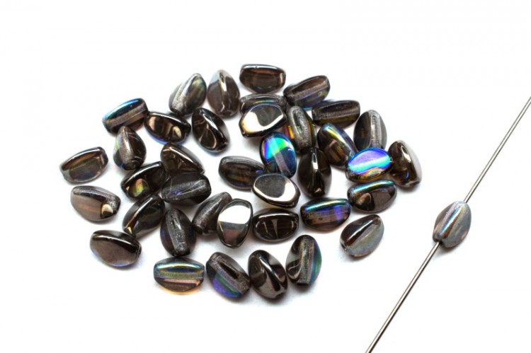 Бусины Pinch beads 5х3мм, отверстие 0,8мм, цвет 00030/98537 гематит радужный/Crystal, 755-061, 10г (около 117шт) Бусины Pinch beads 5х3мм, отверстие 0,8мм, цвет 00030/98537 гематит радужный/Crystal, 755-061, 10г (около 117шт)