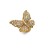 Замок магнитный Бабочка 14-17х16х8мм, отверстие 1мм, цвет золото, латунь/цирконий, 10-044, 1шт - Замок магнитный Бабочка 14-17х16х8мм, отверстие 1мм, цвет золото, латунь/цирконий, 10-044, 1шт