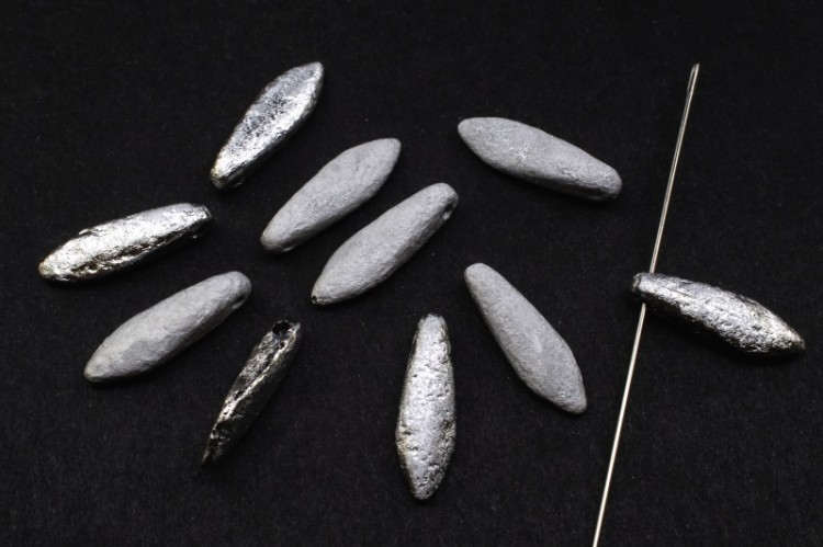 Бусины Dagger beads 16х5мм, отверстие 0,8мм, цвет 00030/27080 Crystal/Labrador Full, Etched, 736-058, 10шт Бусины Dagger beads 16х5мм, отверстие 0,8мм, цвет 00030/27080 Crystal/Labrador Full, Etched, 736-058, 10шт