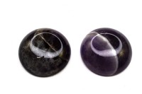 Кабошон круглый 20мм, Аметист, оттенок фиолетовый, 2025-004, 1шт