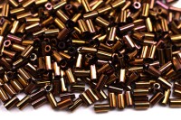 Бисер японский TOHO Bugle стеклярус 3мм #0224 олимпийская бронза, 5 грамм