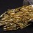 Бисер чешский PRECIOSA стеклярус 17020 20мм витой золотой, серебряная линия внутри, 50г - Бисер чешский PRECIOSA стеклярус 17020 20мм витой золотой, серебряная линия внутри, 50г
