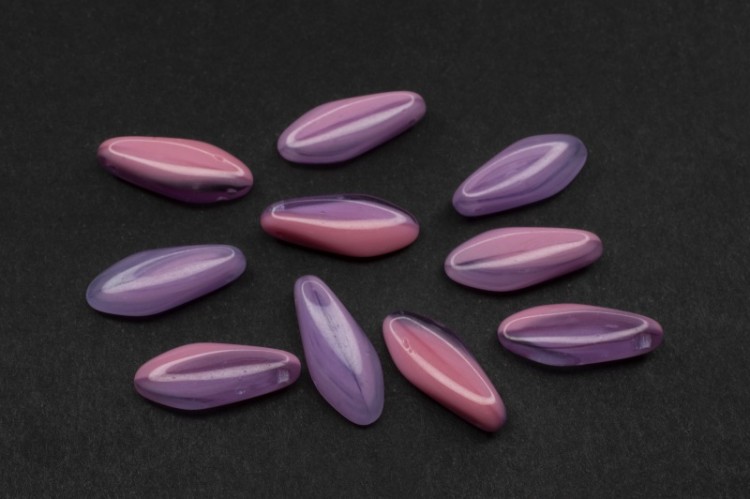 Бусины Dagger beads 17х7мм, отверстие 0,8мм, цвет розово-сиреневый, 736-001, 10шт Бусины Dagger beads 17х7мм, отверстие 0,8мм, цвет розово-сиреневый, 736-001, 10шт