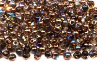 Бисер MIYUKI Drops 3,4мм #55020 Crystal Copper Rainbow, радужный прозрачный, 10 грамм