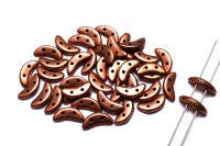 Бусины Crescent beads 10х3мм, цвет 0310-K0178 Metallic Bronze Copper Matte, 708-004, 5г (около 40 шт)