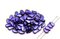 Бусины PaisleyDuo 8х5мм, отверстие 0,8мм, цвет 23980/24202 фиолетовый металлик, 751-061, 10г (около 37шт)