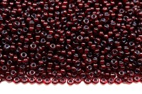 Бисер чешский PRECIOSA круглый 10/0 95009 прозрачный красный, цветная линия внутри, 2 сорт, 50г