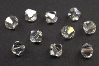 Бусины биконусы хрустальные 6мм, цвет CRYSTAL ARGENT FLARE, 747-015, 10шт