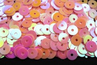 Пайетки круглые 6мм плоские, цвет 30 розовый перламутр, пластик, 1022-159, 10 грамм