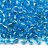 Бисер чешский PRECIOSA круглый 6/0 67030 голубой, серебряная линия внутри, 50г - Бисер чешский PRECIOSA круглый 6/0 67030 голубой, серебряная линия внутри, 50г