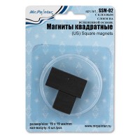 Магниты квадратные Mr.Painter SSM-02 с клеевым слоем на вспененной основе 19х19мм, 6шт