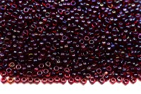 Бисер японский MIYUKI круглый 15/0 #2249 радужный красный/клюква, окрашенный изнутри, 10 грамм