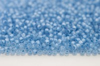 Бисер японский TOHO круглый 11/0 #0976 хрусталь/синий лед неон, окрашенный изнутри, 10 грамм