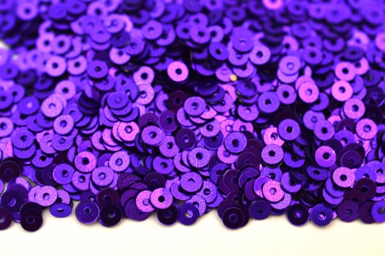 Пайетки круглые 3мм плоские, цвет 26 фиолетовый, Китай, 10 грамм Пайетки круглые 3мм плоские, цвет 26 фиолетовый, Китай, 10 грамм