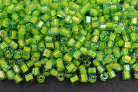 Бисер японский TOHO Hexagon шестиугольный 11/0 #0307 морская вода/желтый, окрашенный изнутри, 5 грамм