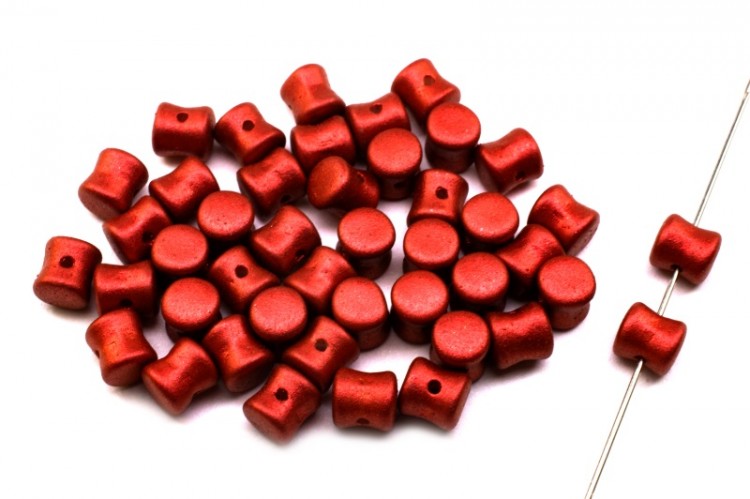Бусины Pellet beads 6х4мм, отверстие 0,5мм, цвет 01890 красный матовый металлик, 732-013, 10г (около 60шт) Бусины Pellet beads 6х4мм, отверстие 0,5мм, цвет 01890 красный матовый металлик, 732-013, 10г (около 60шт)