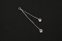 Подвеска Цепочки со стразами 45х4х1мм, отверстие 2мм, цвет платина/прозрачный, латунь/цирконий, 22-154, 1шт