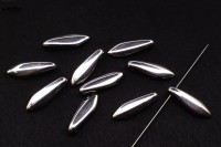 Бусины Dagger beads 16х5мм, отверстие 0,8мм, цвет 00030/27000 серебро, 736-057, 10шт