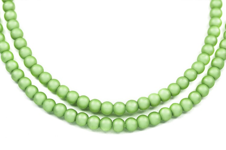 Жемчуг Preciosa, цвет 24453 матовый салатовый, 4мм, 10шт Жемчуг Preciosa, цвет 24453 матовый салатовый, 4мм, 10шт