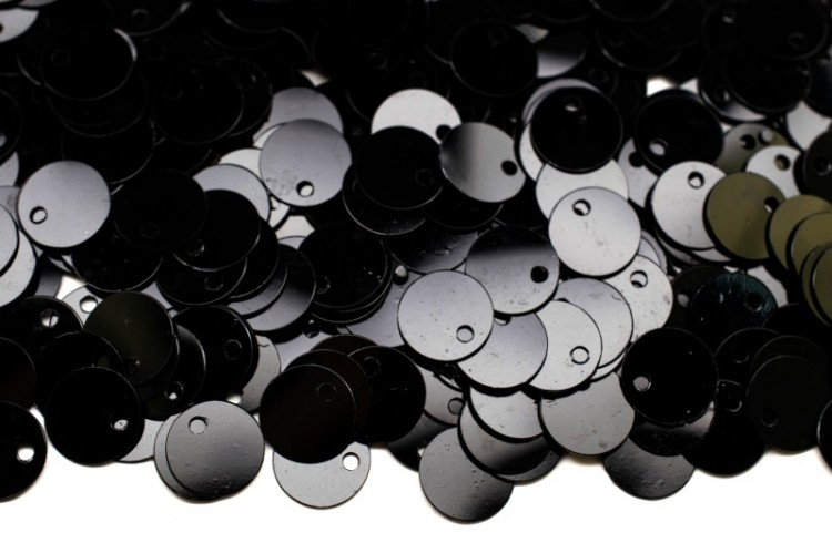 Пайетки круглые 8мм плоские, цвет 02 черный, 1022-110, 10 грамм Пайетки круглые 8мм плоские, цвет 02 черный, 1022-110, 10 грамм