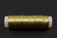 Нитки металлизированные MY-02, цвет под светлое золото, полиэстер, 100м, 1шт