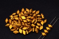 Бусины GemDuo 8х5мм, отверстие 0,8мм, цвет 02010/24101 желтое солнце, золотое сияние, 709-052, 10г (около 64шт)