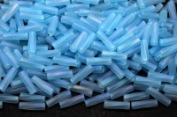 Бисер японский Miyuki Twisted Bugle 2х6мм #0260F вода, матовый радужный прозрачный, 10 грамм