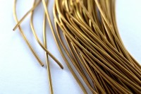 Канитель гладкая 1,0мм, цвет латунь золотая, 49-007, 5г (около 2,8м)
