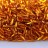 Бисер чешский PRECIOSA стеклярус 97000 7мм витой оранжевый, серебряная линия внутри, 50г - Бисер чешский PRECIOSA стеклярус 97000 7мм витой оранжевый, серебряная линия внутри, 50г