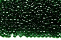 Бисер японский TOHO круглый 11/0 #0939 зеленый изумруд, прозрачный, 10 грамм
