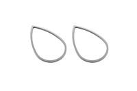 Коннектор Капля 30х19,5х1мм, цвет стальной, хирургическая сталь, 14-401, 2шт