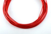 Шнур вощеный толщина 1мм, цвет красный, полиэфир, 53-013, 1 метр