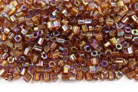 Бисер японский TOHO Hexagon шестиугольный 11/0 #0177 дымчатый топаз, радужный прозрачный, 5 грамм