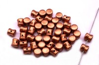 Бусины Pellet beads 6х4мм, отверстие 0,5мм, цвет 01770 античный медный матовый металлик, 732-014, 10г (около 60шт)