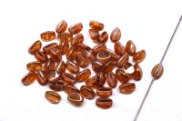 Бусины Pinch beads 5х3мм, отверстие 0,8мм, цвет 00030/98535 оранжевый радужный/Crystal, 755-059, 10г (около 117шт)
