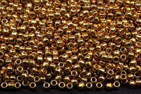 Бисер японский TOHO круглый 11/0 #PF0592 золотое руно, Permanent Finish гальванизированный, 10 грамм