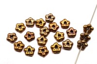 Бусина Flower 5мм, отверстие 1мм, цвет 01610 золотой ирис, 733-023, 20шт