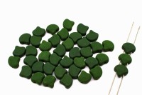 Бусины GINKO 7,5х7,5мм, отверстие 0,8мм, цвет 02010/29542 темный зеленый матовый, 710-060, 10г (около 40шт)