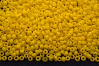 Бисер китайский круглый размер 12/0, цвет М42 матовый желтый непрозрачный, 450г