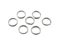 Кольца соединительные 7х0,7мм, двойные, латунь, родий, 13-155, 1г (около 7шт)