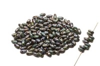 Бусины Rizo 6х2,5мм, отверстие 0,8мм, цвет 03000/65431 голубой, непрозрачный пикассо, 753-027, 10г (около 150шт)